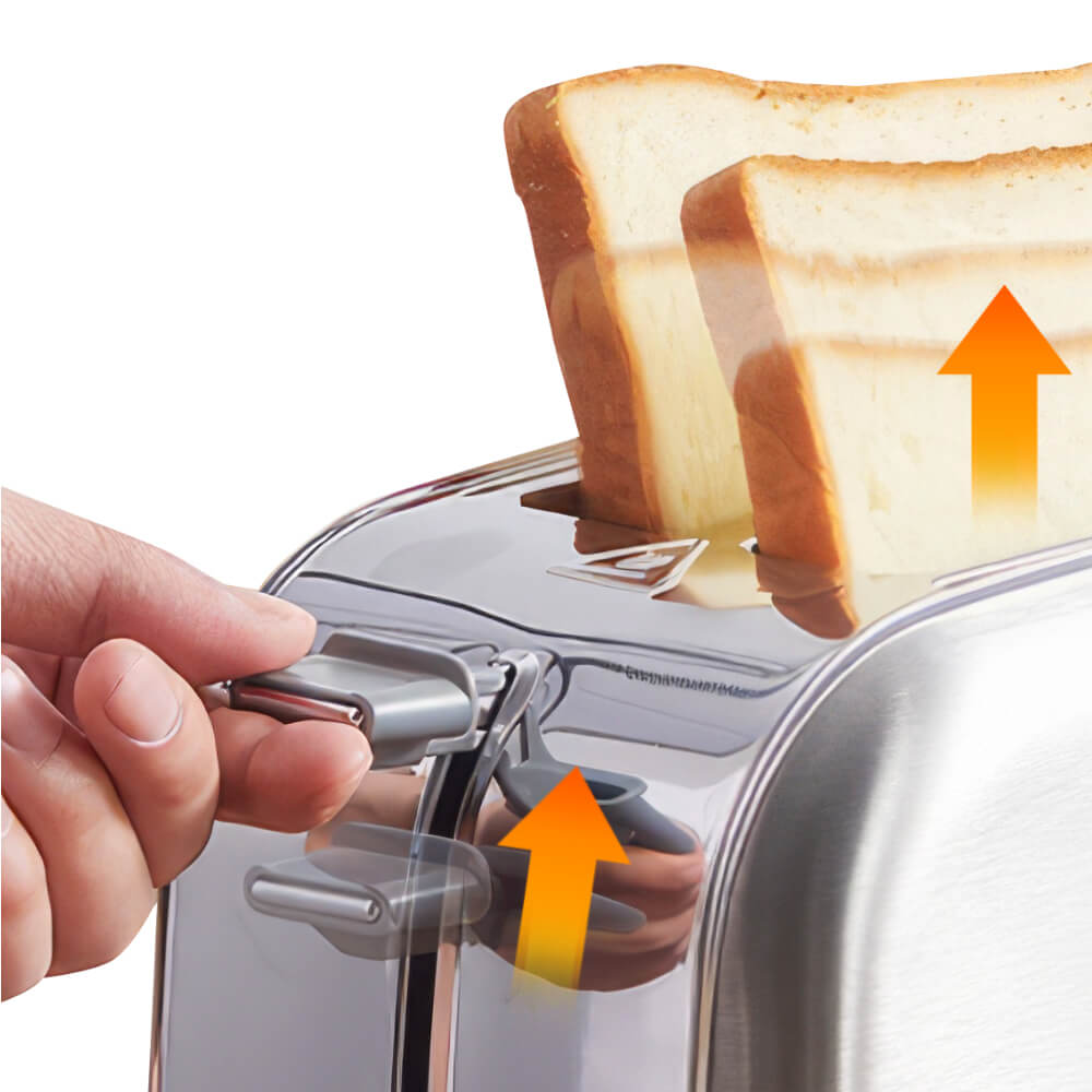 2 Slice Toaster Retro Bagel Toaster with 7 Bread Shade Settings 2 Extra Wide Slots