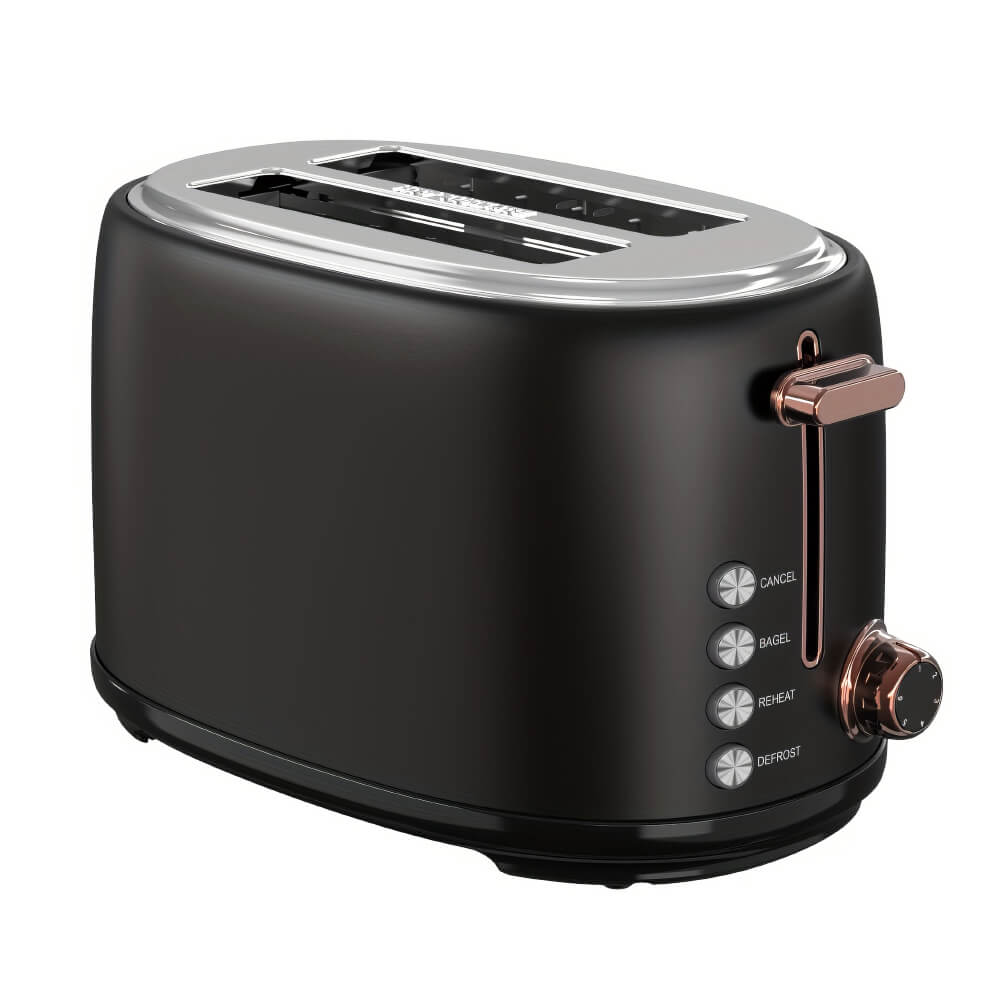 Toaster 2 Slice 1.5" Extra Wide Slots Stainless Steel Toaster with Warming Rack